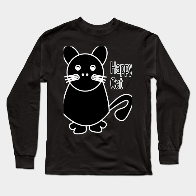 Happy cat Long Sleeve T-Shirt by Holisudin 